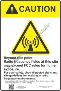 08. 12x18 RF CAUTION Sign